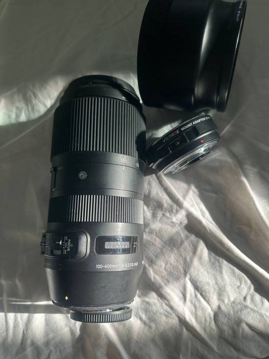 Sigma 100-400mm f5-6.3 DG OS HSM Canon EF плюс адаптер Viltrox EF-M1