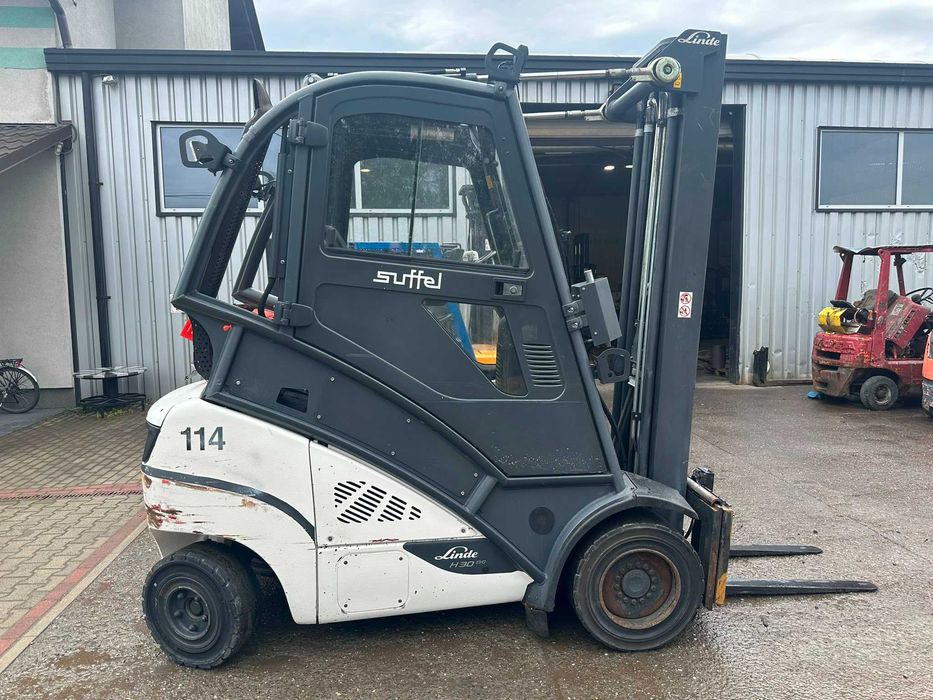 Wózek widłowy Linde H30T-02 EVO, 3t, LPG, 2018, Triplex 6,6m przesuw b