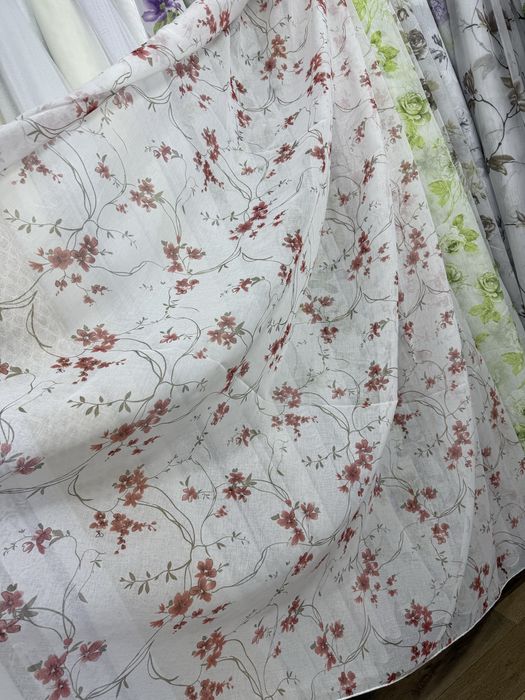 Тюль батист тюлі штори бамбук льон штори мікровелюр блекаут пошив