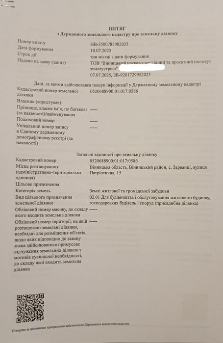 Продаж 6 соток, Зарванці