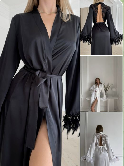 Подарунок! Розкішний жіночий халат! Атласный женский на подарок!