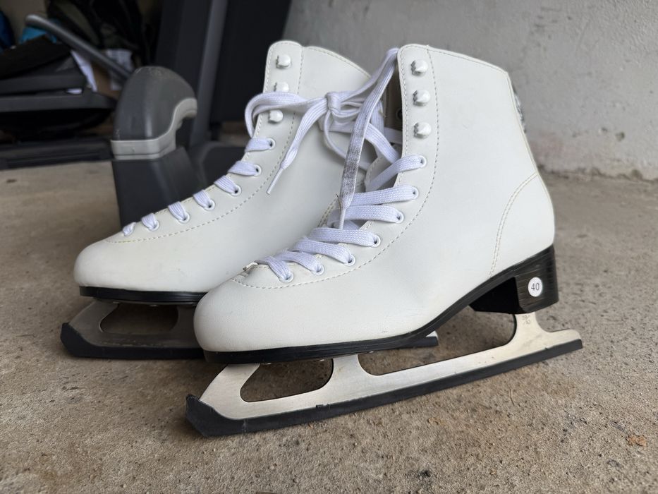 Łyżwy figurowe damskie Oxelo skorzane jak nowe Rozmiar 39/40
