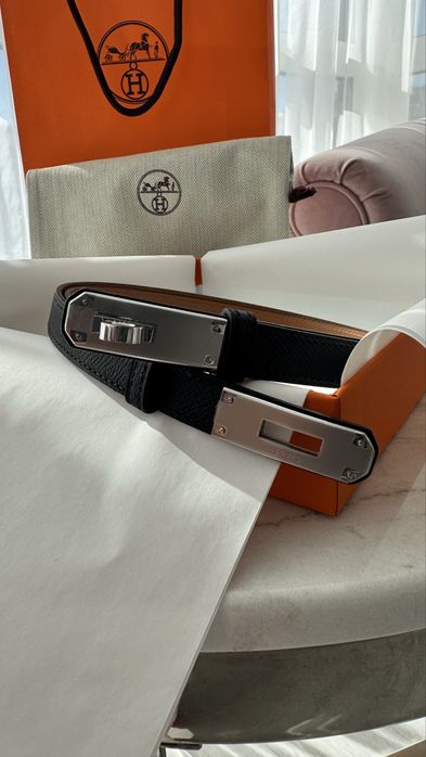 Пояс hermes черный