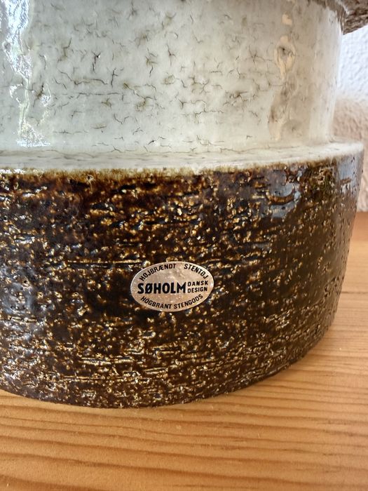 Vintage Søholm Stentøj Denmark Ceramic, diâmetro 18cm, altura 12,5cm.