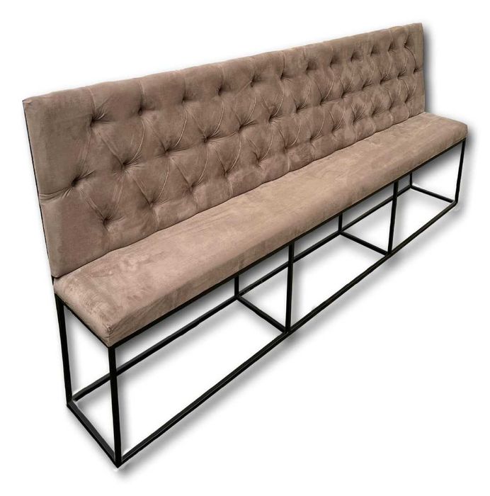 Ławki tapicerowane pikowane loft