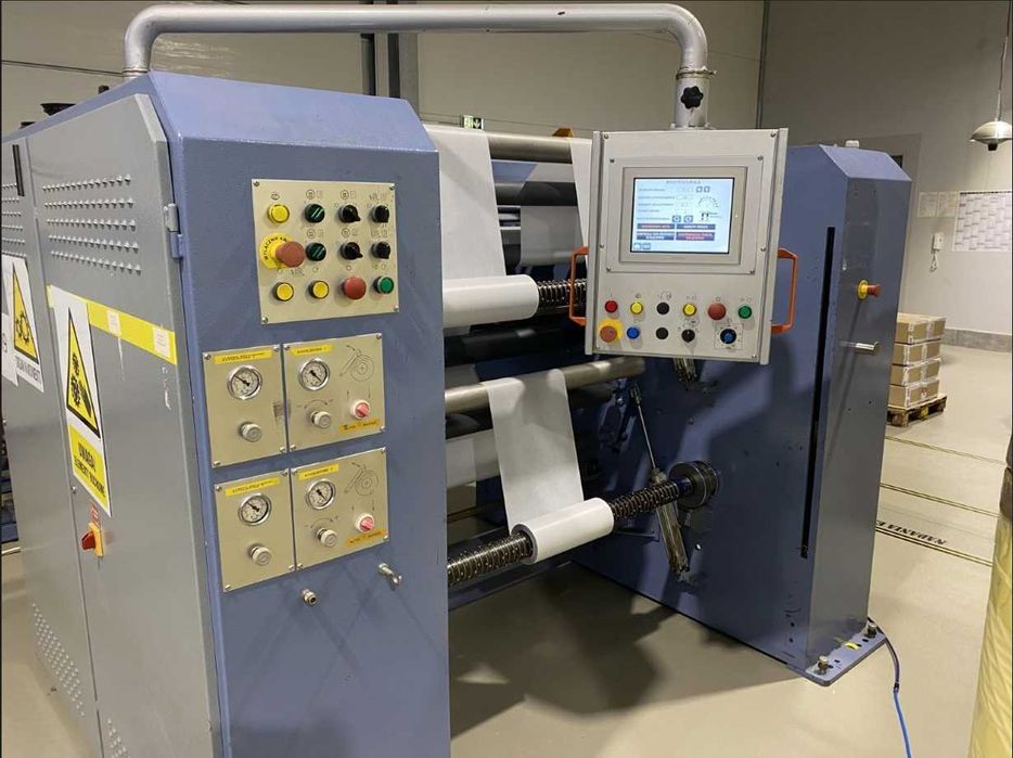 Bobiniarka 1000mm Slitter - rewinder; Cięcie Folii Taśm