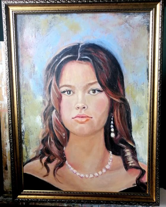 Обучаю онлайн портреты Картины маслом на холсте отличный подарок близк