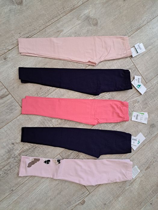 Getry/ legginsy - 5 par - rozm 110 - nowe