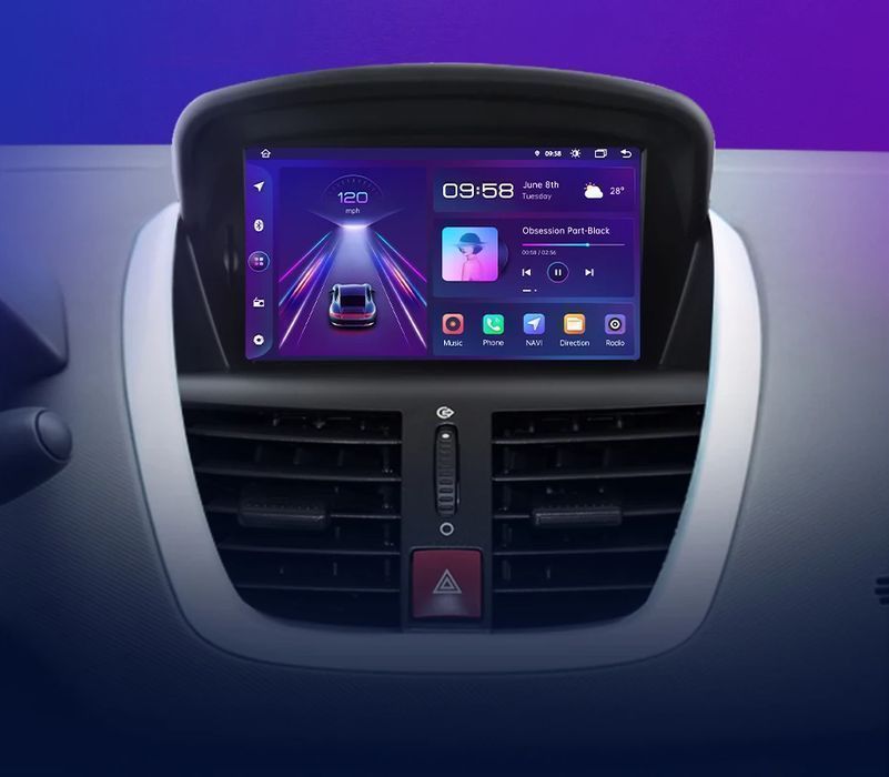 Peugeot 207 / 207CC – Radio Android 15 7” CarPlay Android Auto GPS Nawigacja Stacja Multimedialna WiFi Bluetooth PL 1GB/16GB