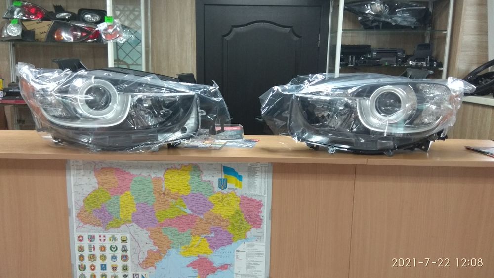 Фары Мазда СХ5 2013-2020 комплект лэд и галогены качественные