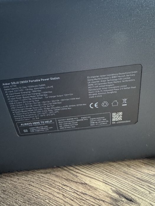 Anker Solix C800X Portable Power Station 768Wh 1200W у наявності‼️