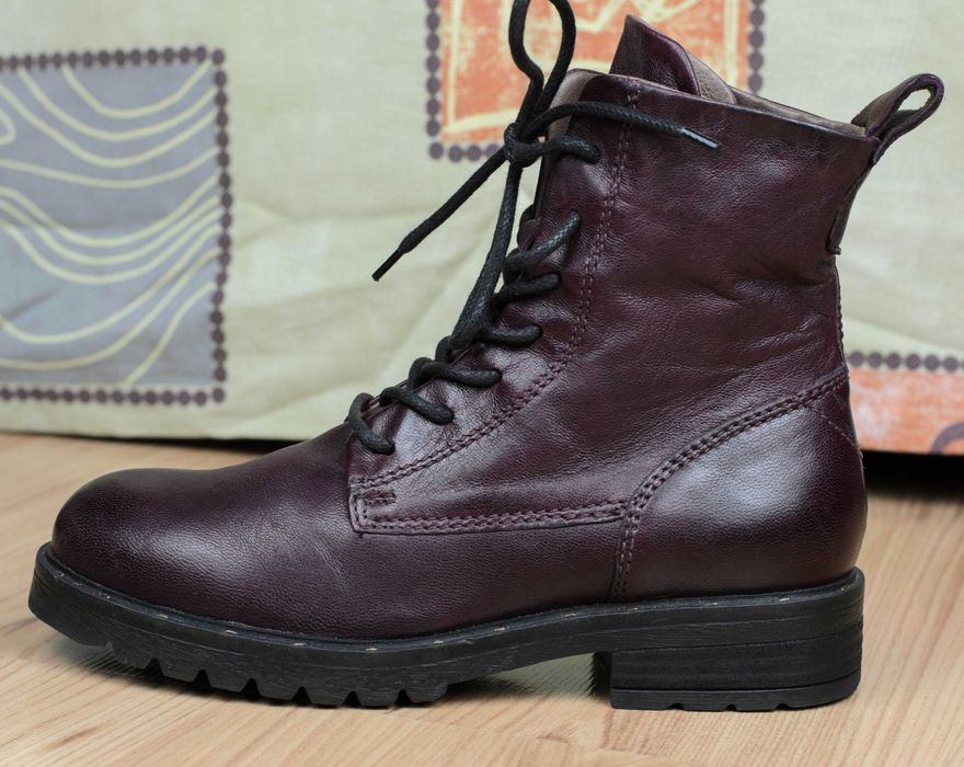 Кожаные ботинки MJUS 190201 бордовые Италия 36р. 23 см.