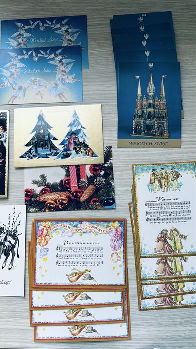 stare Pocztówki i kartki - WESOŁYCH ŚWIĄT