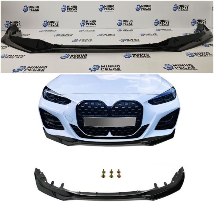 Spoiler Frontal BMW Série 4 (G22) Preto Brilho