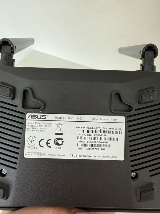 Wi-Fi роутер ASUS RT-N11P (Wireless-N300).