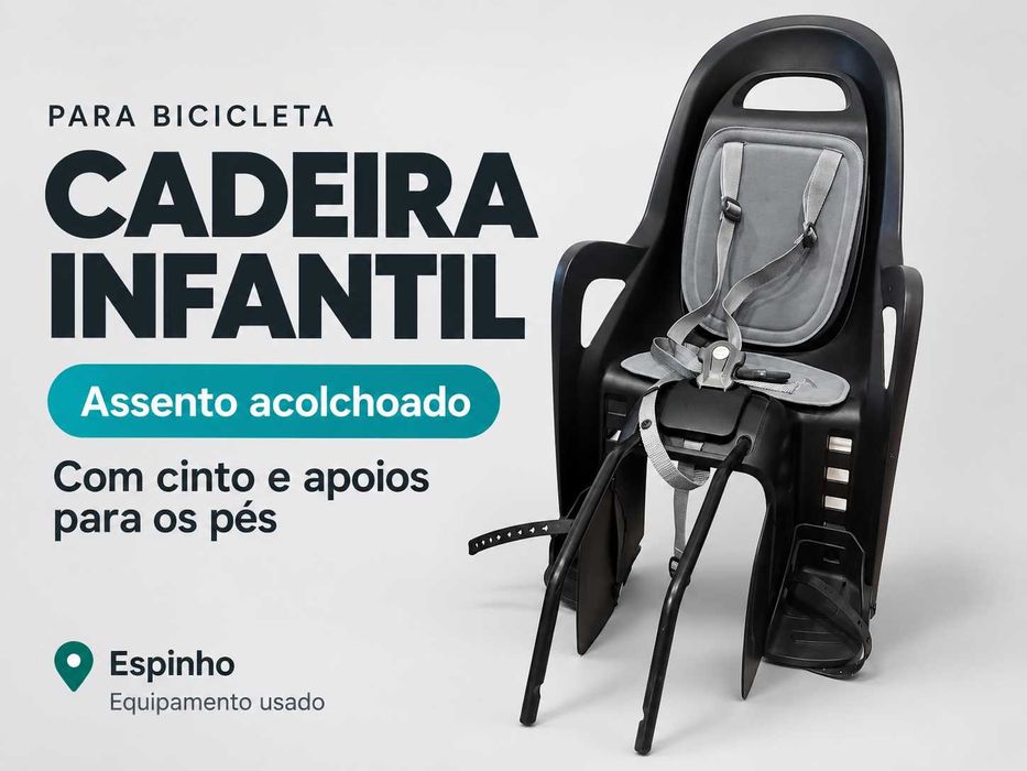 Cadeira infantil para bicicleta — Assento acolchoado