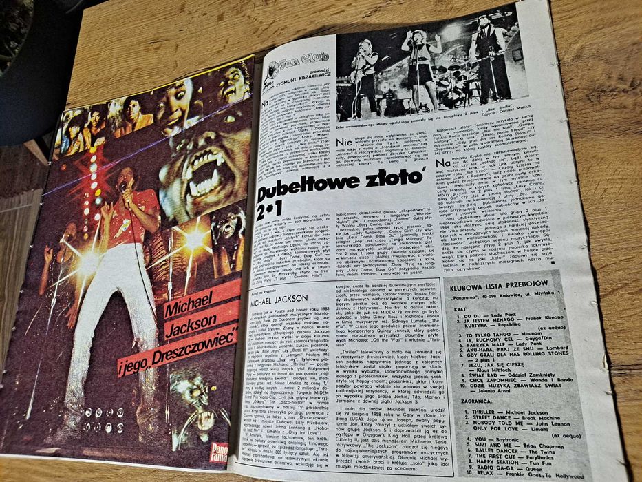 Gazeta Panorama.  Plakat Michel Jackson