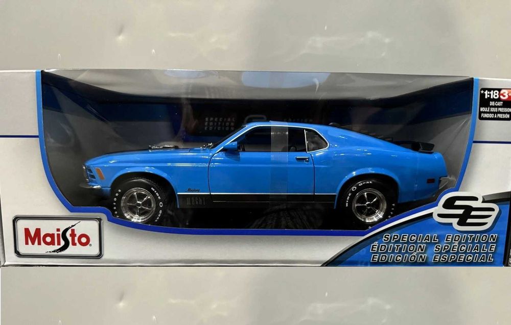 Модель Ford Mustang Mach 1 1970, Maisto, Blue 1.18