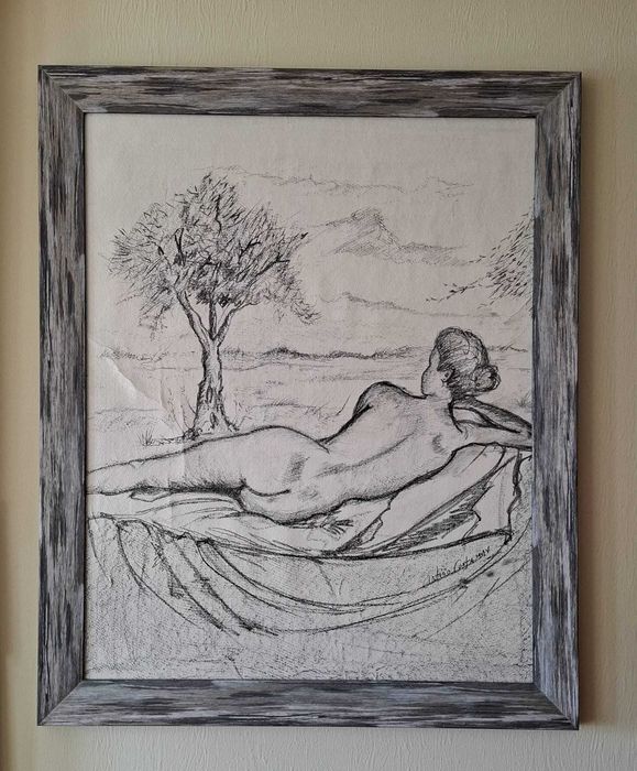 Quadro Original – António Costa (2005) – Carvão sobre Tela