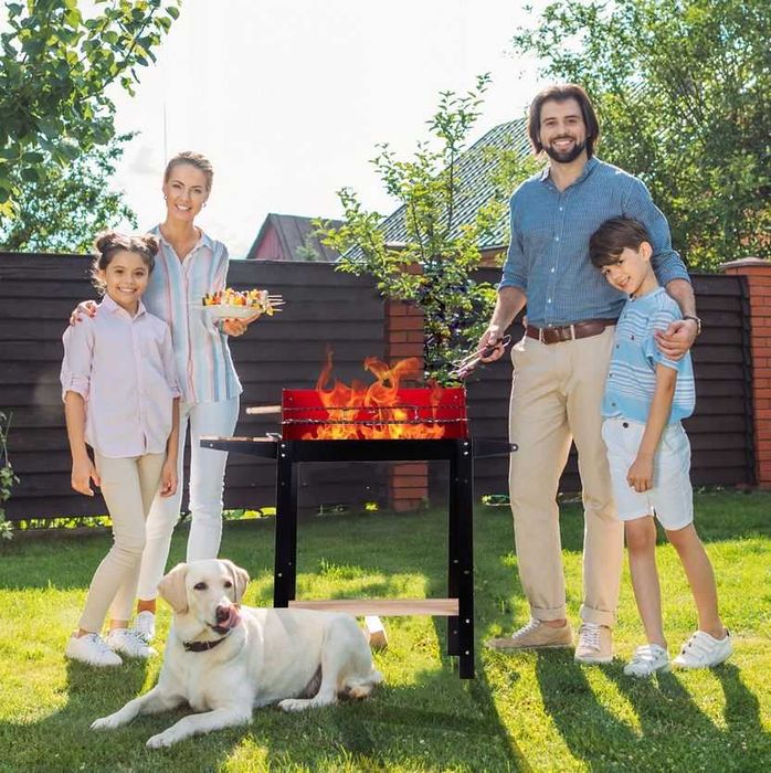 Przenośny grill czerwony