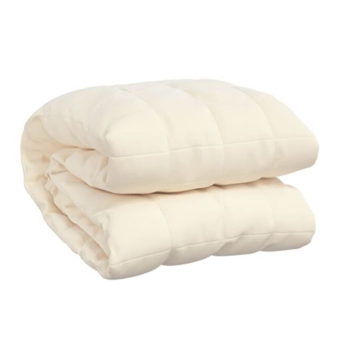 Manta pesada 9 kg 200x230 cm tecido creme-claro
