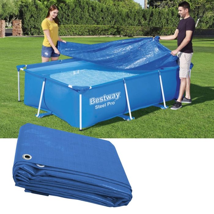 Plandeka plandeki 4x8m niebieska wzmacniana oczka