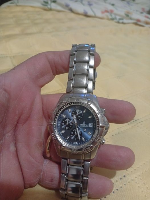 Relógio festina, aço, cronógrafo