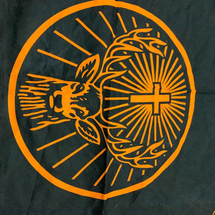 Бандана платок мерч Jagermeister Signature Logo Black Orange Bandana Jägermeister Official Merchandise