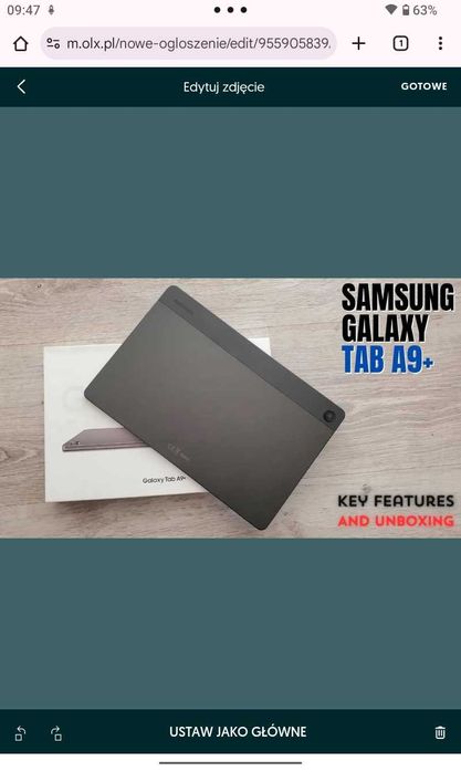 IGŁA. Tablet Samsung A9 w pełni sprawny. Pamięć 6\128gb. Ekran 11 cali