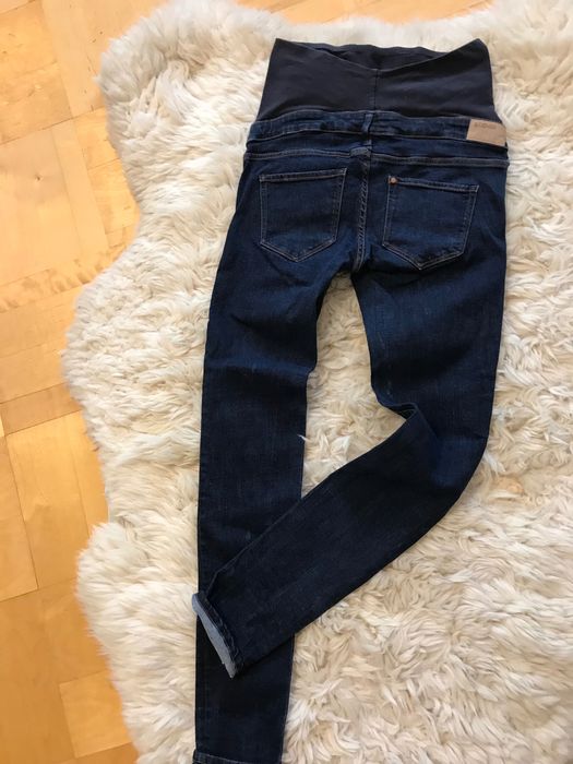 H&M MAMA jeansowe spodnie ciążowe rurki S/36