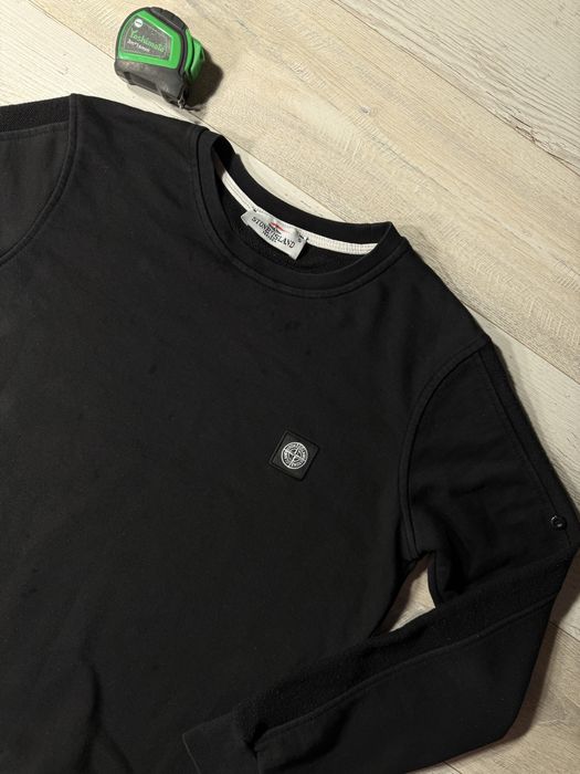 Світшот Stone Island кофта чоловіча кофта спортивна трекінгова кофта лонгслів стон чорна кофта