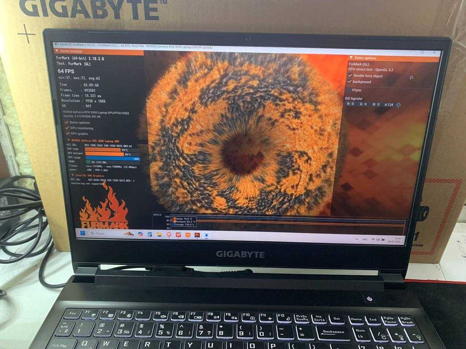 Игровой ноутбук GIGABYTE G5 GD| 2TB | DDR4 16GB 3200 | RTX 3050 4 GB