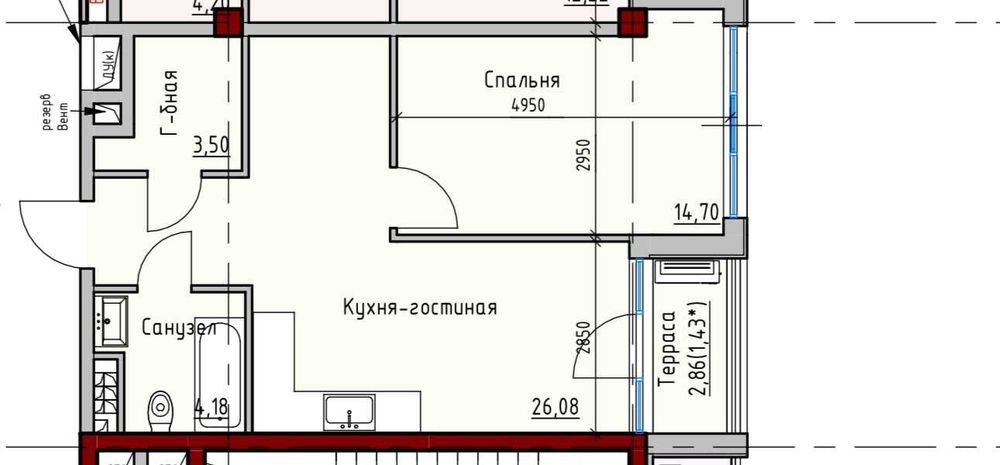 1-room apartment apartment by the address (area 51 m²) - Atlanta.ua - photo 12