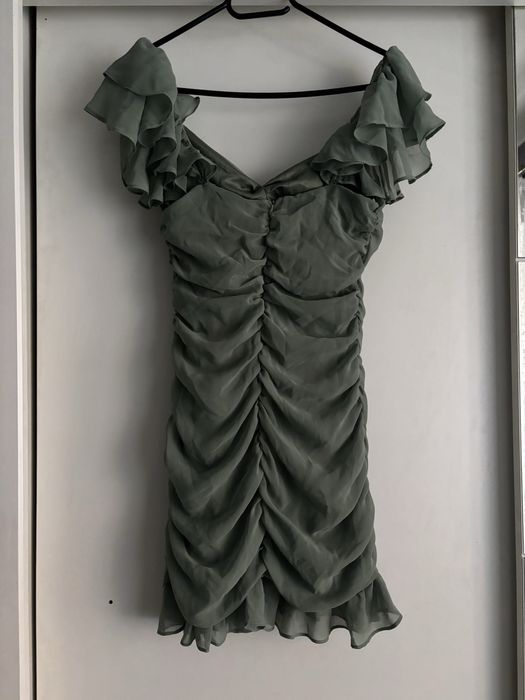 Szałwiowa sukienka zara