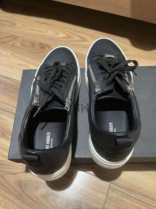 Antony Morato zipper buty sneakers skora czarne 44