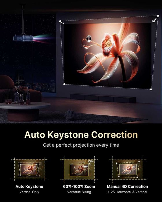 Projektor zewnętrzny NexiGo PJ40 Ultra Licencja Netflix