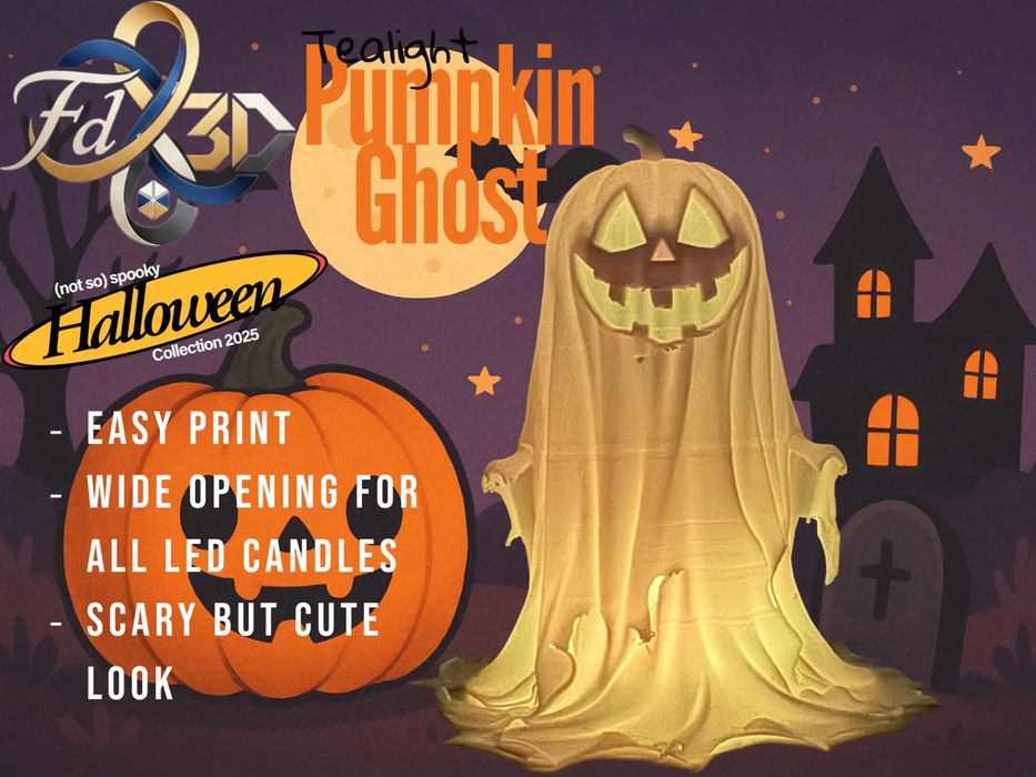 Fantasma Assustador para Velas Tealight e LED