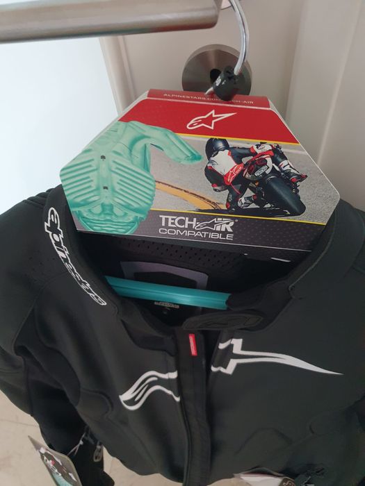 Casaco em pele preto  para moto novo alpinestar novo