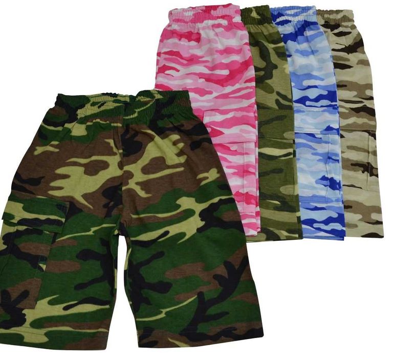 Spodenki bawełniane moro roz.122 3 szt.