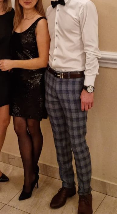 Sukienka czarna cekiny M