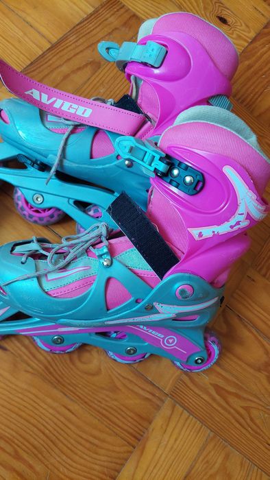 Patins e proteções de criança tam. 34-37