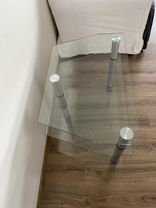 Szklany stolik szklana szafka rtv na gramofon