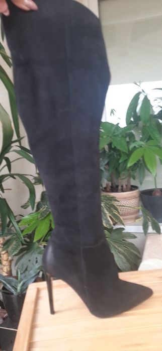 Kozaki  damskie nubuk