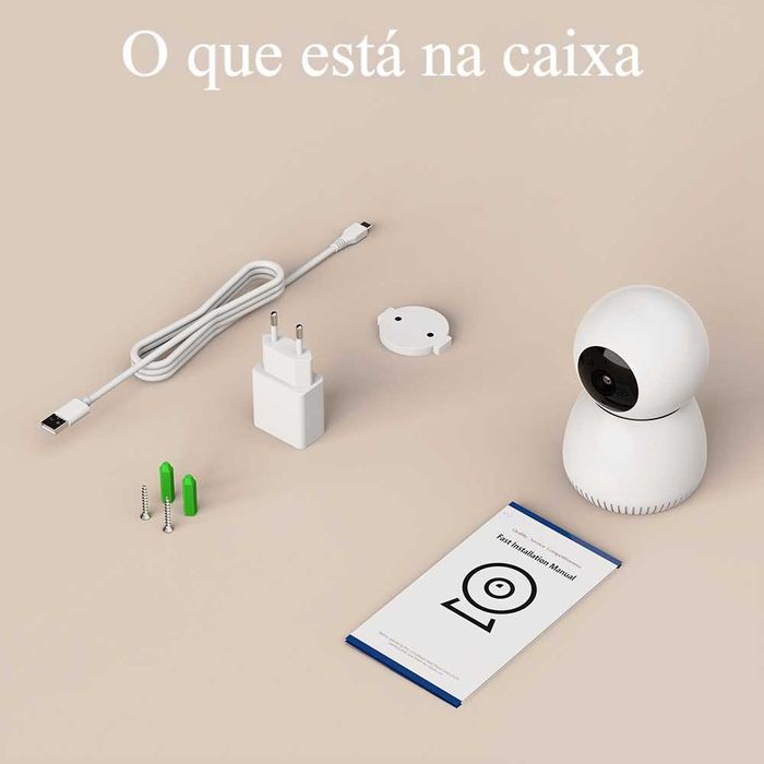 Câmara Vigilância * WiFi * FullHD * Visão Noturna * Áudio * SD * App