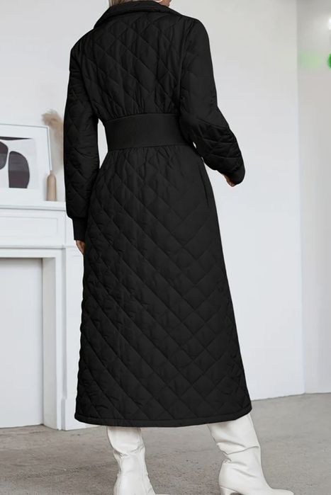 Жіноче елегантне довге пальто чорне, xl розмір,демісезон