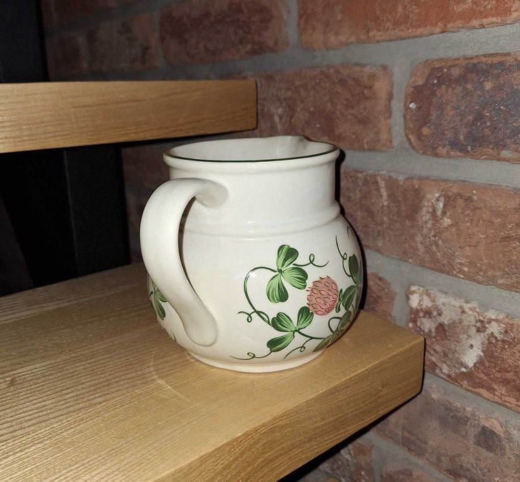 Dzbanek ceramiczny z motywem koniczyny - 1 litr