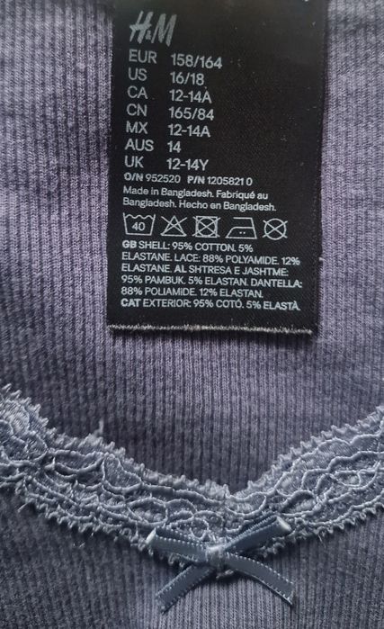 Piżama dziewczęca H&M  158 164