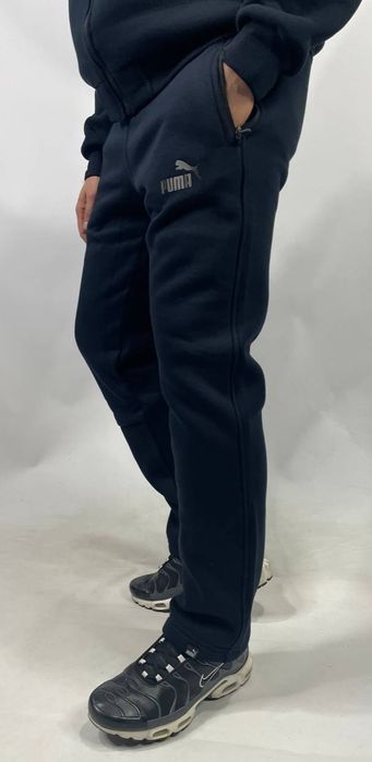 Мужские спортивные штаны Puma зимние теплые на флисе