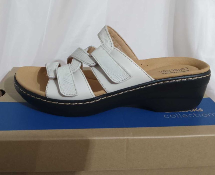 Clarks Merliah Karli sandálias em pele Tam 39,5