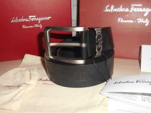Salvatore Ferragamo pasek firmowy, skóra naturalna, Włochy 173